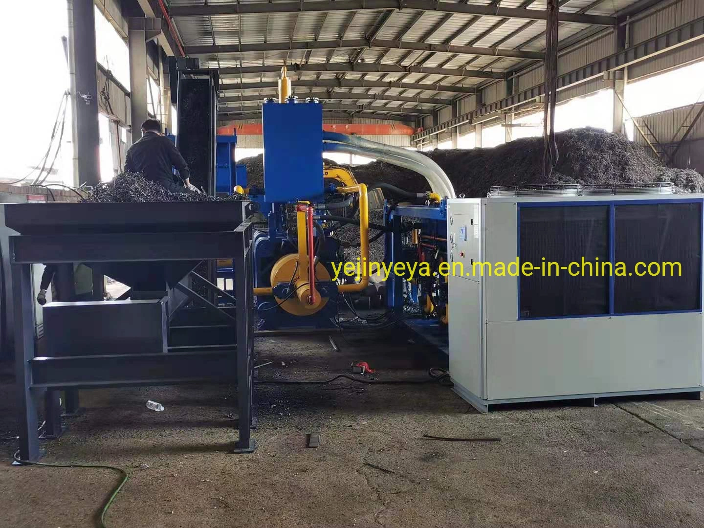 Horizontal Copper Filings File Dust Briquetting Machine Line