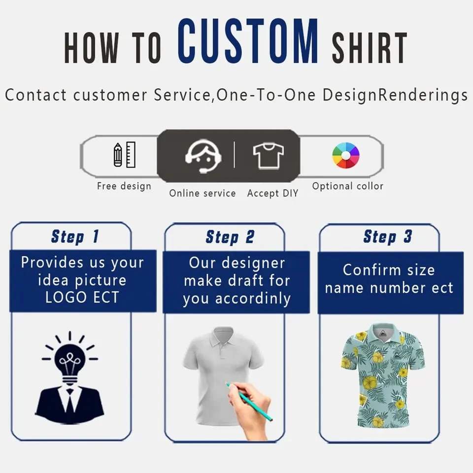 Hochwertiges Custom Design Golf Shirt Knopf Golf Poloshirt