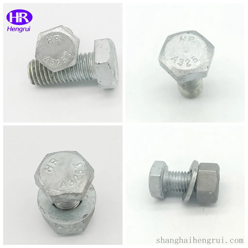 ASTM F3125 A325 A490 A449 A490m Hex pesado galvanizado en caliente Tornillo estructural