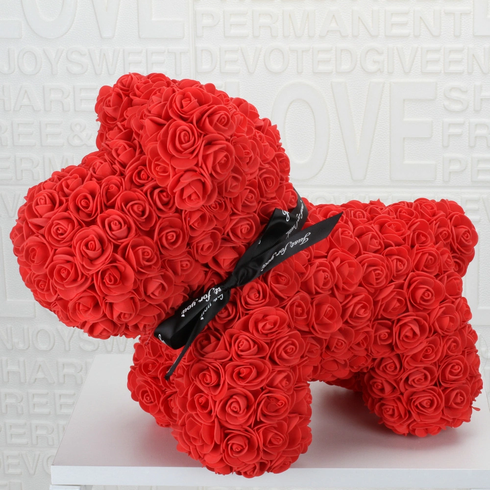 Rose Dog Valentine's Day Valentine's Day Gifts for Girlfriends and Girlfriends PE Simulation Flower Puppy Doll Custom
