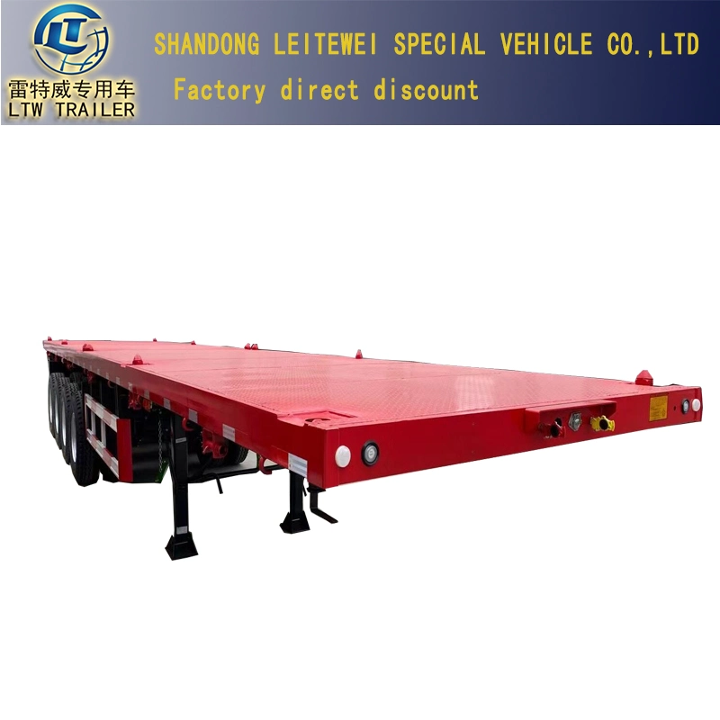 Ejes BPW/Fuwa 20-45ft Plataforma para Transporte de Contenedores Semi remolque para Venta