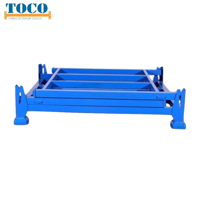 China Supplier Metal Glass Galvanized Stacking Post Pallet with Sheet Plastic Deck