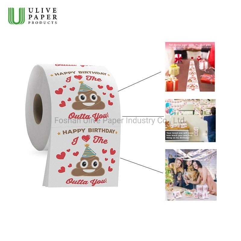 Ulive hübsch / lustig Design Customized Muster 2/3ply Toilettenpapierrolle