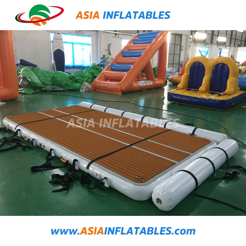 Juegos de Agua moto de agua inflable de yates de Pesca de la plataforma flotante de agua