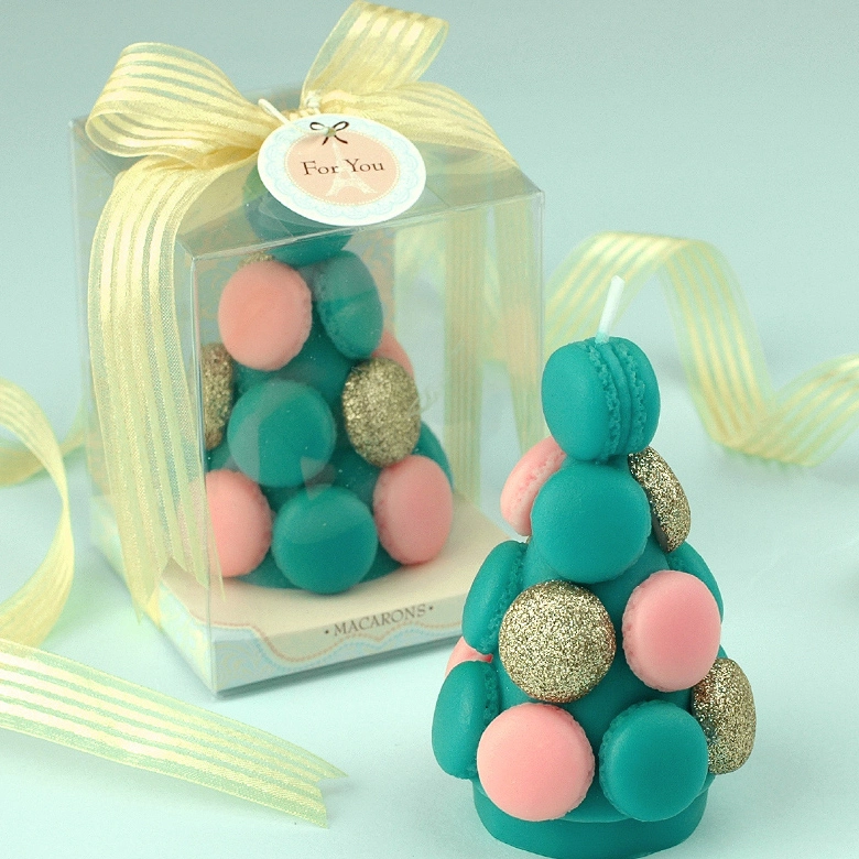 Handmade Birthday Party Wedding Gift Scented Macaroon Tower Shaped Candles