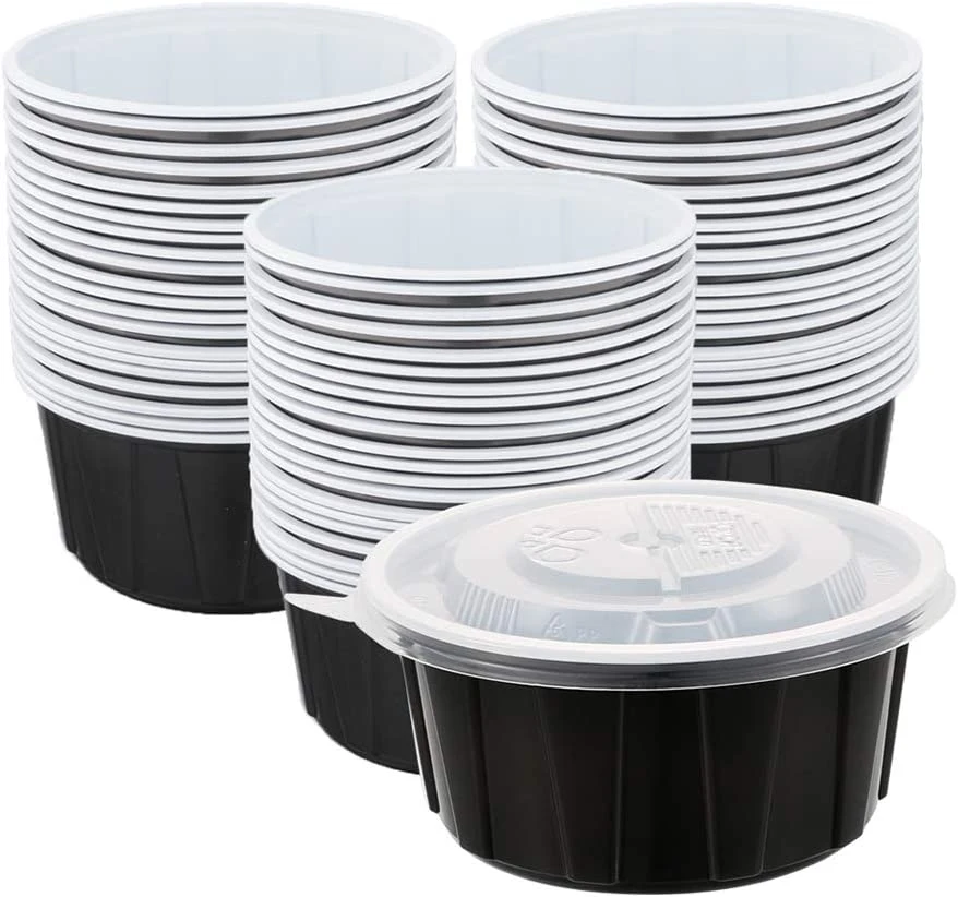 Disposable Food Containers with Lids to Go Containers for Food, Freezer & Microwave Safe