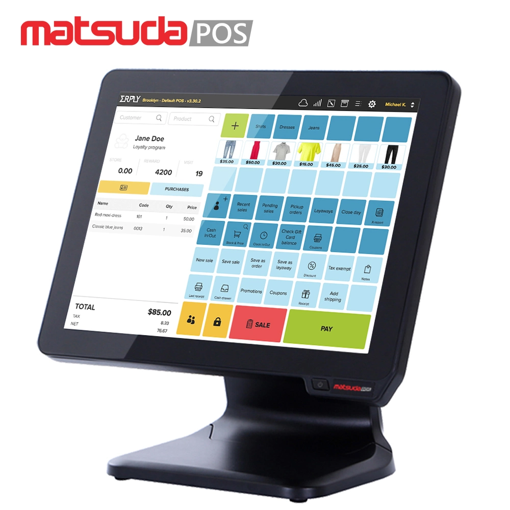 Retail Metal Touch Screen Point of Sale Restaurant Cash Register POS Terminal POS System Machine