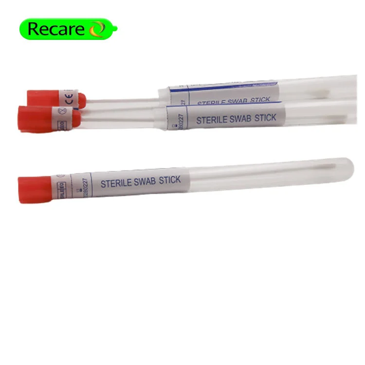 swab culture tube disposable sterile Nylon Fiber head on sale good quality