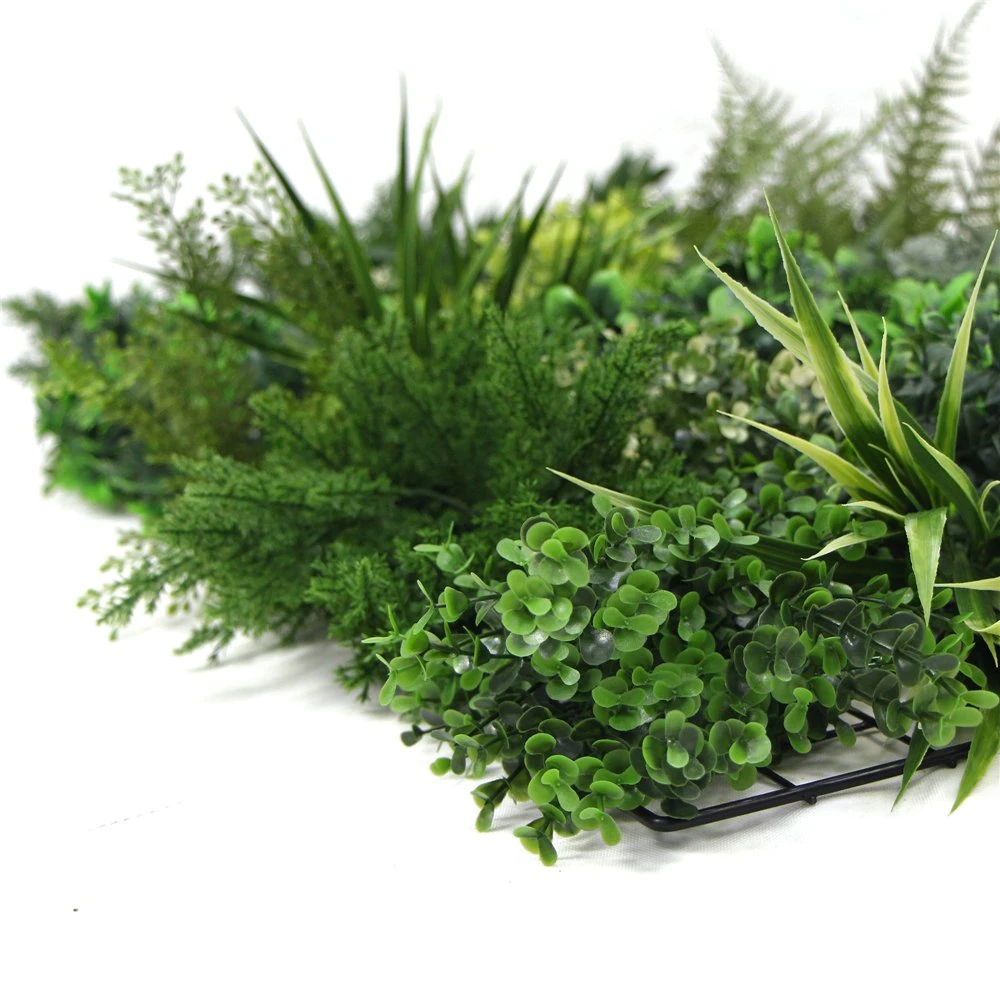 Customized Landscape Artificial Vertical Green Plant Wall Panel for Market Decor