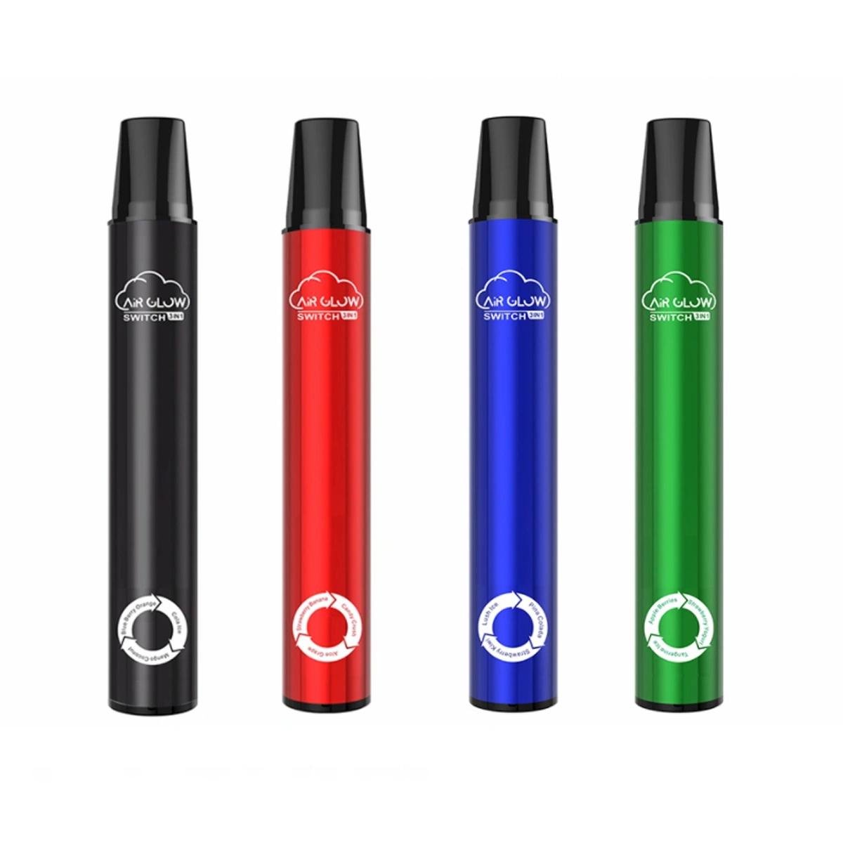 مفتاح التوهج الهوائي الأصلي 3 في 1 OEM Disposable/Chargeable قلم Vape 2400 مبطح مبطح مع 3 مبدل نكهات فابي