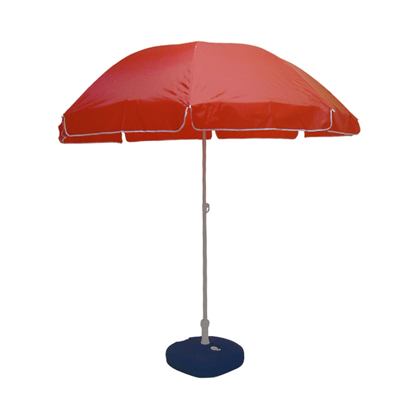 Orange Advertising Outdoor Aluminum Stand Sun Beach Parasol Tilt Beach Umbrella with Storage Bag