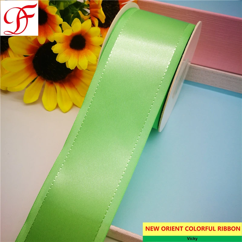 Printing Taffeta Edge Satin Center Ribbon with High Quality for Gifts/Decoration/Packing/Wrapping/Xmas