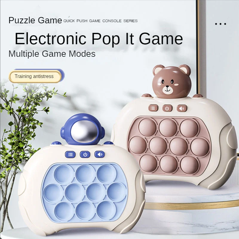 2023 New Gifts Quick Push Game Console Electronic Pop It Game Quick Push Toys Light up Pop It PRO Fast Push Puzzle Game for Kids