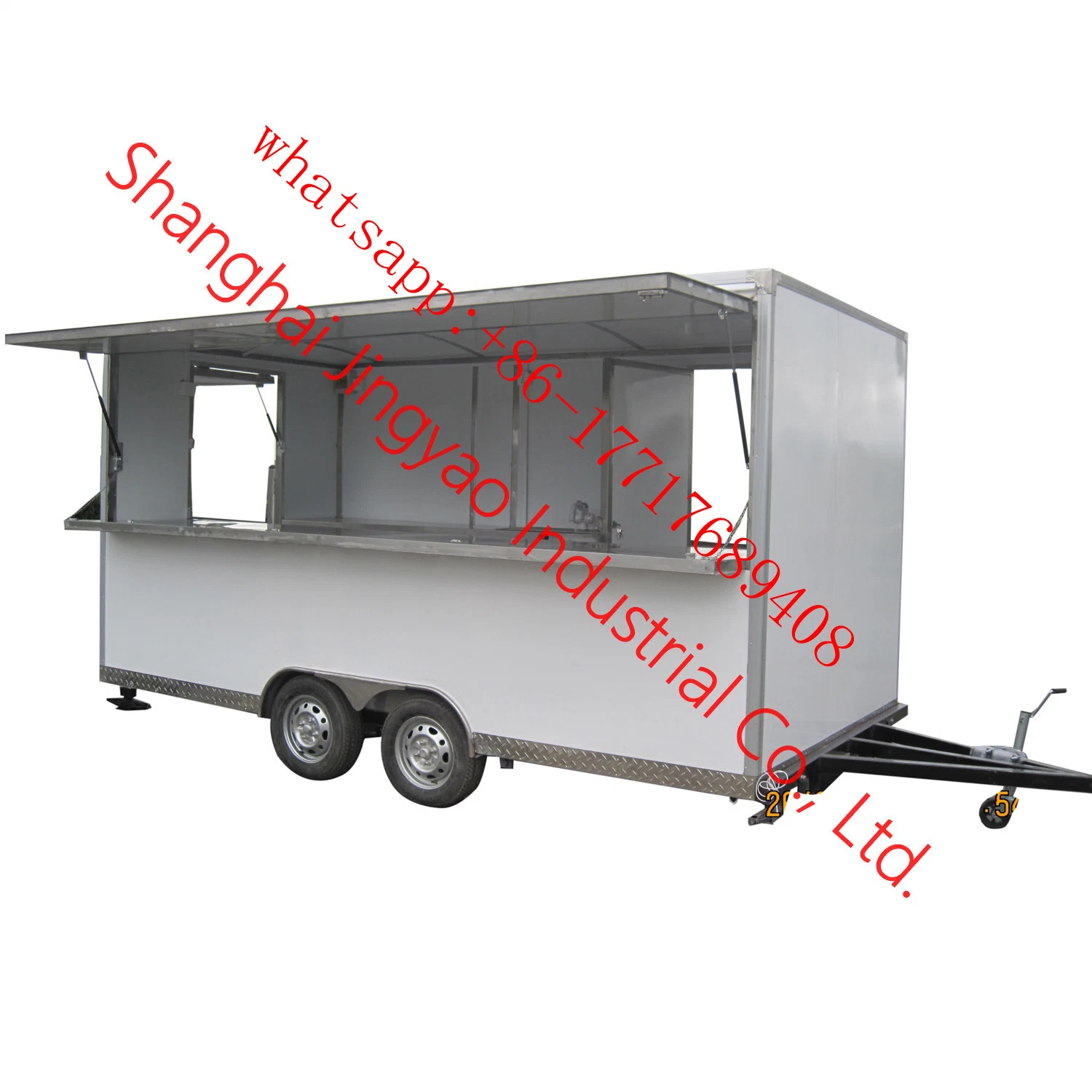 Newest Promotion Stainless Steel Airstream Mobile Food Truck Food Vend Trailer for Sale Used Tow Truck Hot Dog Cart Ice Cream Food Kiosk