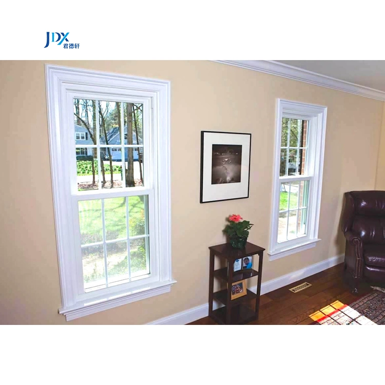 American White Low E Glass Vinyl Double Hung Windows Customized Single Hung Window