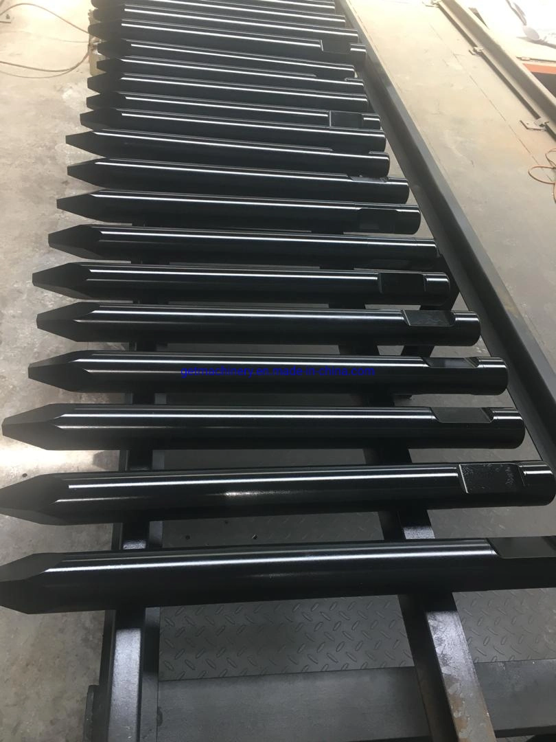 High quality/High cost performance  Hydraulic Breaker Chisels China OEM Factory Manufacturer for Breaker Mes550 Mes553 Mes601 Mes621 Mes650 Mes1050 Mes1200 Mes1500 Mes1750 Mes1800