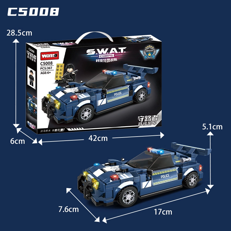 Woma Toy C5008 Venda a retalho Personalizar plástico de brinquedos para educação infantil Especial Swat Team Student Swat Car Building Blocks Brick Set Oferta para criança