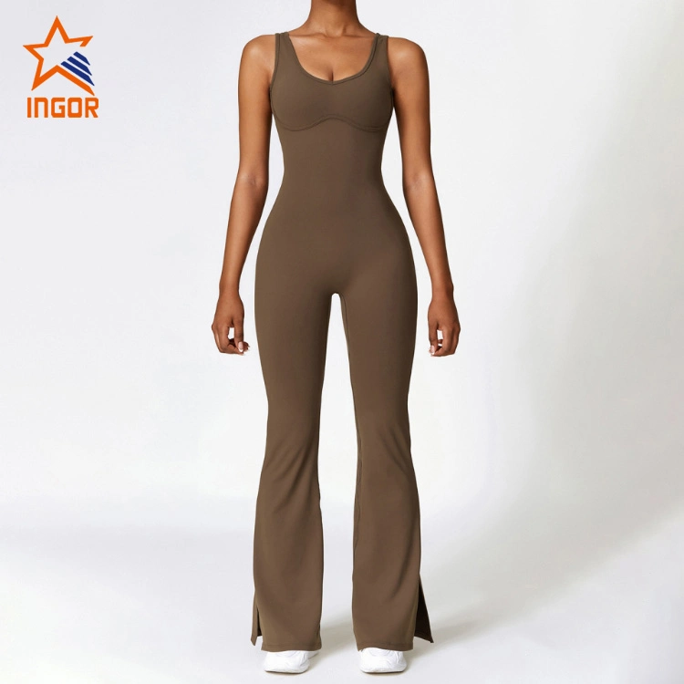 Ingor Sportswear Gym Bekleidung Hersteller Custom Activewear Damenbekleidung Nude Yoga Jumpsuit Casual Dance Fitness Sport Fitness Fitness Sportbekleidung