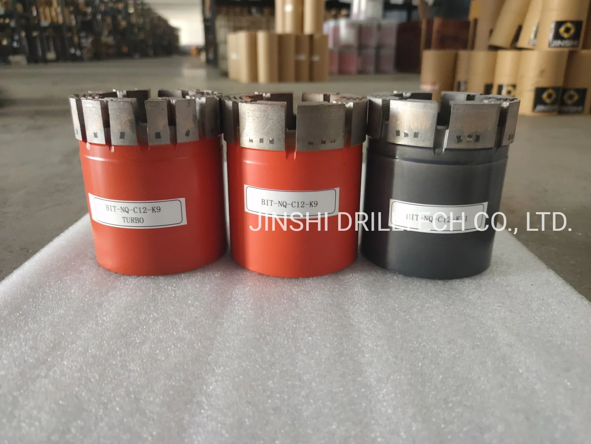 Nq Hq Diamond Bits Nwl Hwl Impregnated Diamond Core Drilling Bit Turbo Profile 12mm 8/10 Waterways Wireline Coring System Dcdma