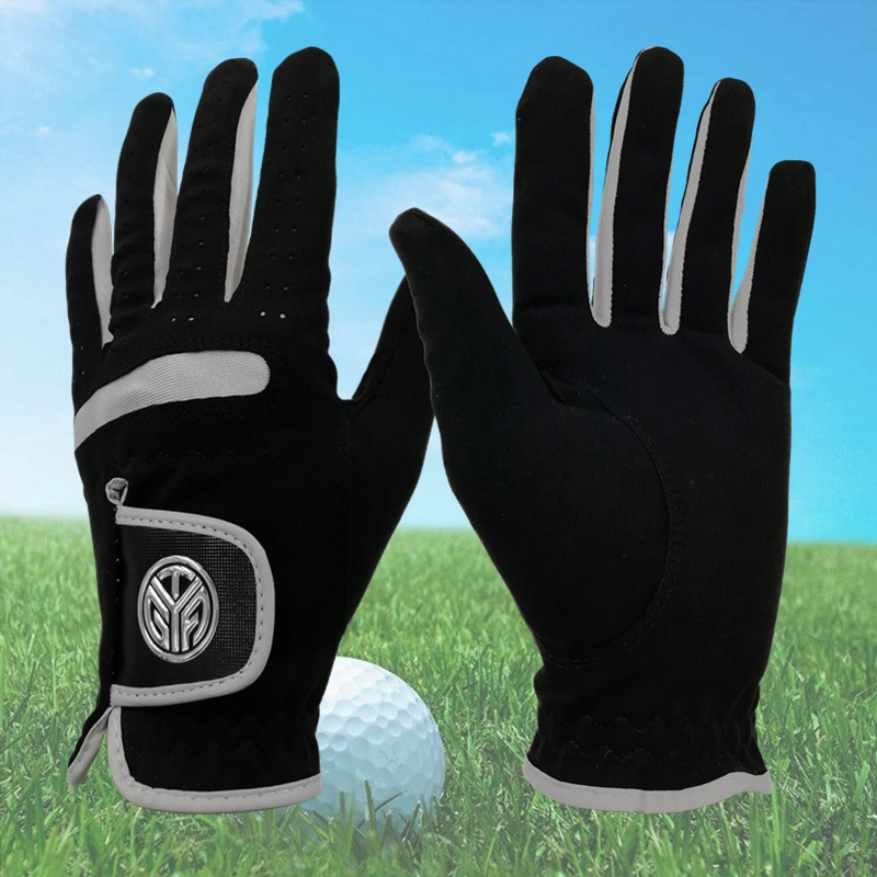 Golf Gloves Men&prime; S Super Fiber Cloth Breathable Wear-Resistant Golf Gloves Can Only Be Customized Logo