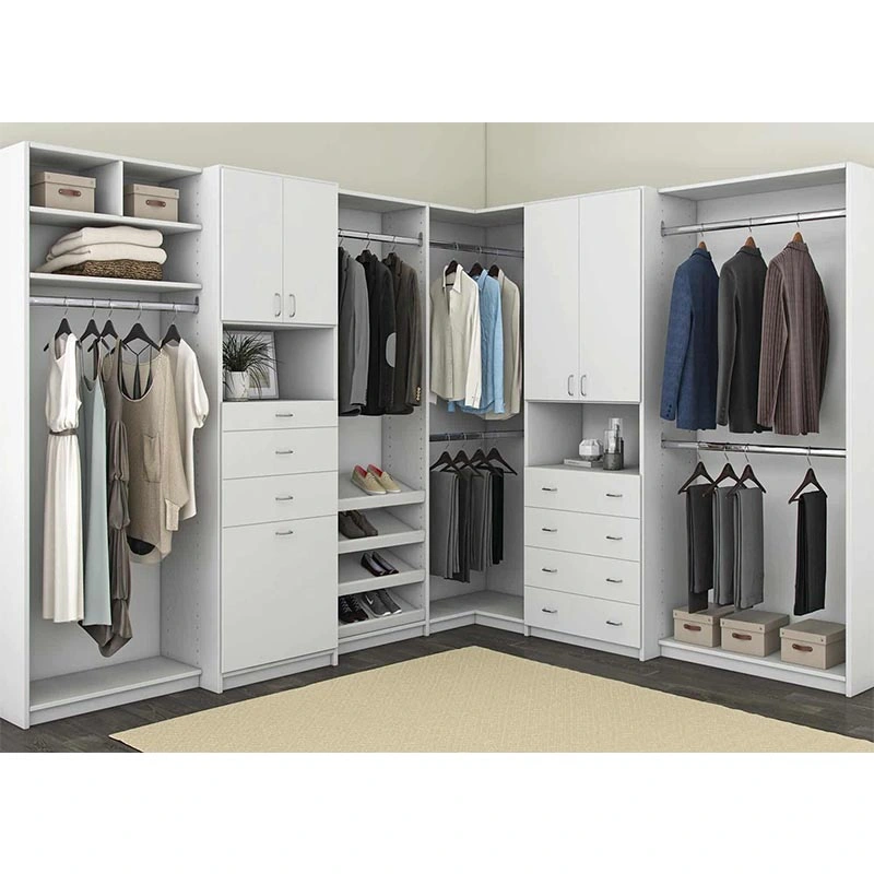 Luxury Modern Dressing Room Walk in Closet White Cabinet Wardrobe