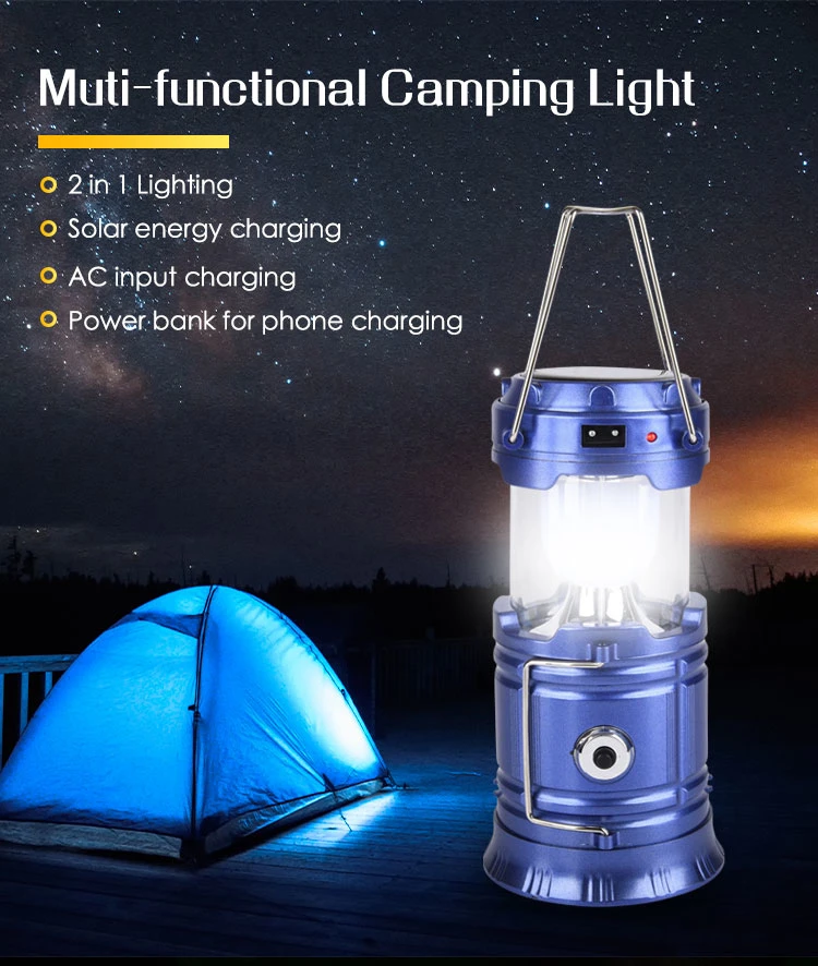 Brightenlux Plastic Multi Function Solar Camping Lantern Rechargeable, Portable Solar Rechargeable LED Camping Lantern Flashlights