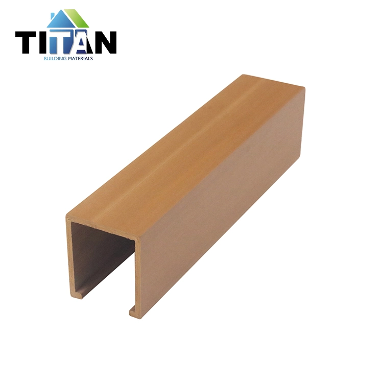 Co-Extrusion Wooden Square Indoor Partition WPC Partition Timber Wood Tube