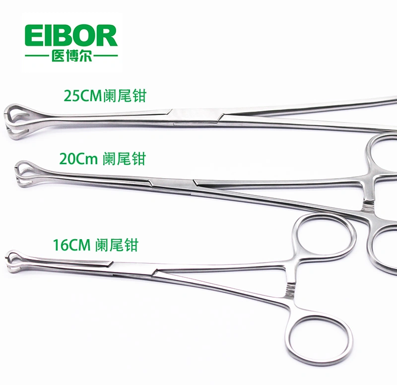 Appendix Holding Clamps Forceps for Surgical Use with Ce