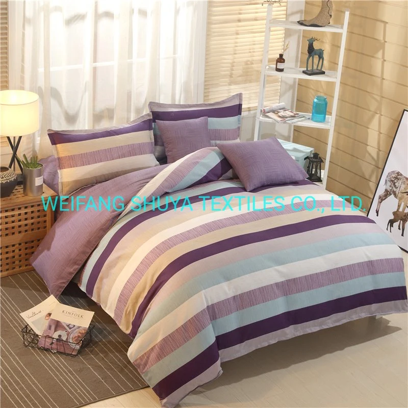 100% Polyester Microfiber Bedsheet Custom Size Twin Full Queen King Bedding Set Pillow Case