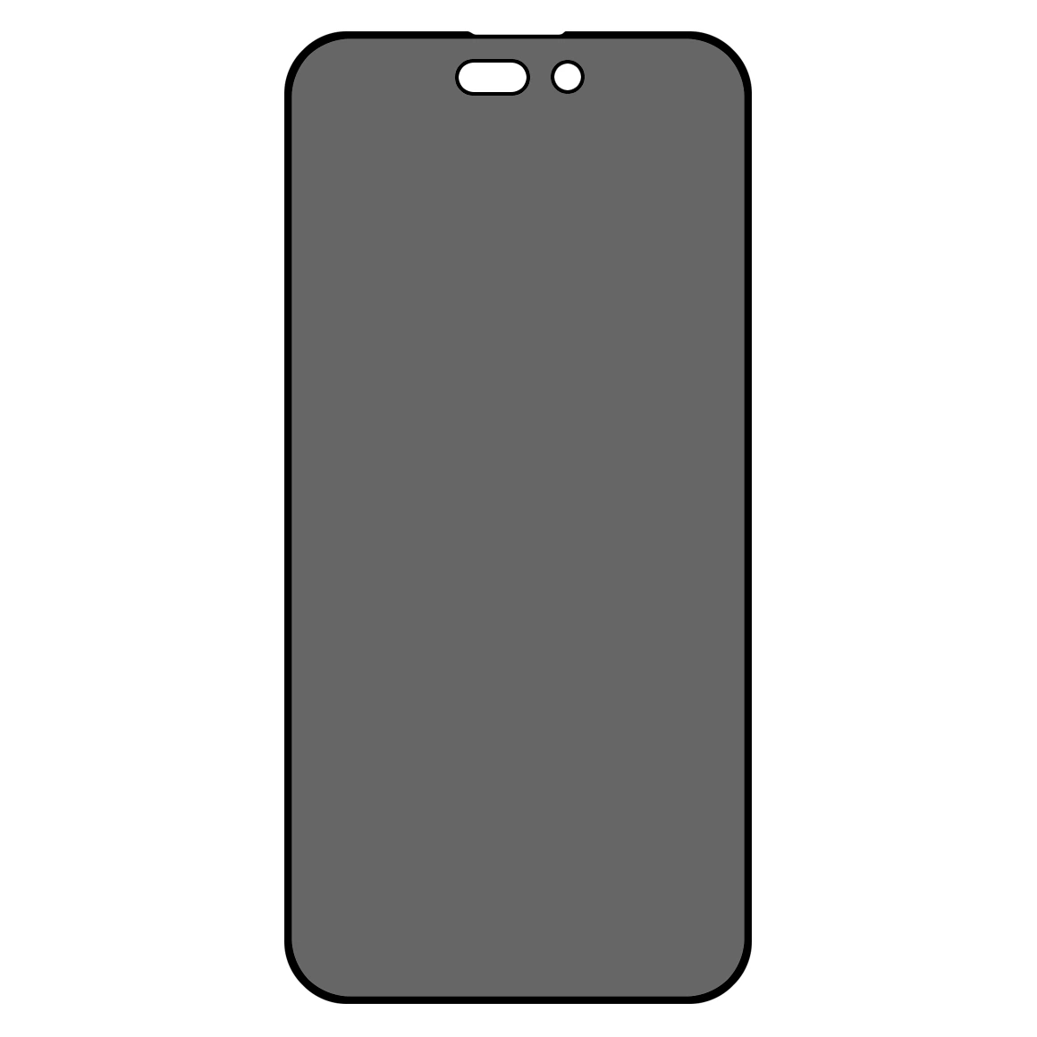 Para iPhone 14 PRO 6,1 pulgadas Anti-Spy protector de pantalla completa Cubierta de pegamento completo Anti-explosión serigrafiada de vidrio templado