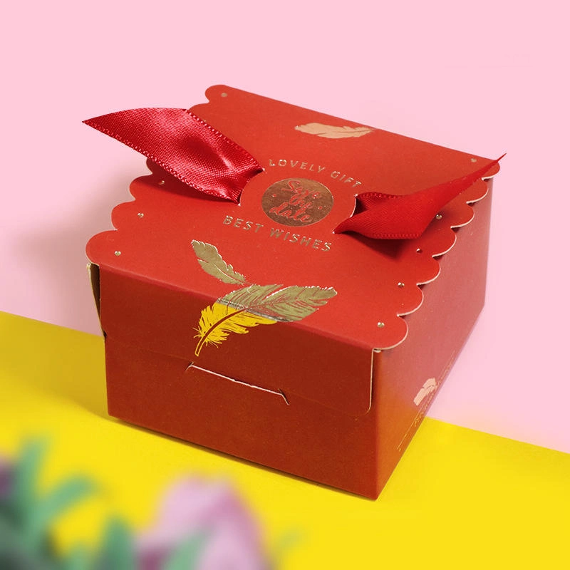 Luxury Fancy Paper Gift Box Sliding Cardboard Box with Ribbon Decoration
