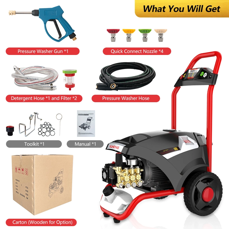 Kuhong 150bar 220V/380V Auto Start-Stop Best Power Washer Commercial Electric Pressure Washer