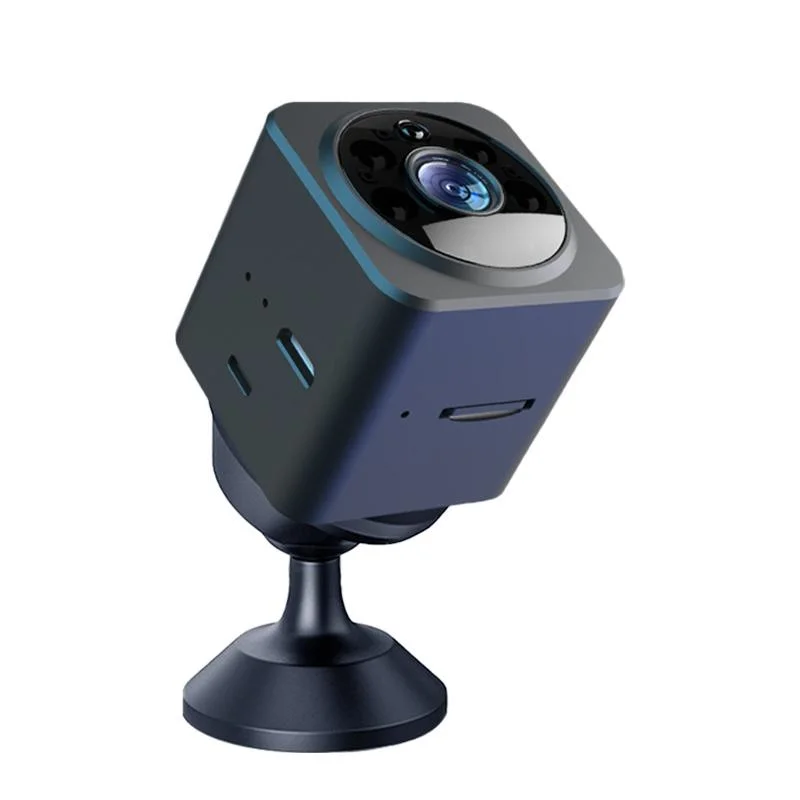 Mini caméra WiFi peut être connectée au téléphone Surveillance en temps réel Microphone intégré Prise en charge de l'interphone vocal.