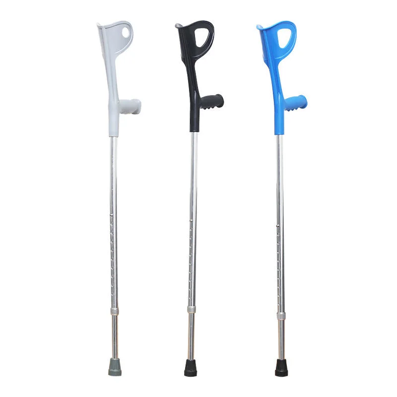 Comfortable Adjustable Elderly and Disabled Aluminum Alloy Forearm Elbow Crutches