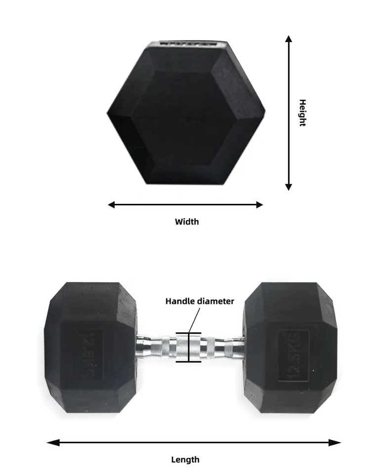 Mayorista/Proveedor de fábrica barata de caucho hexagonal conjunto pesa 10kg gimnasio pesas GIMNASIO Gimnasio