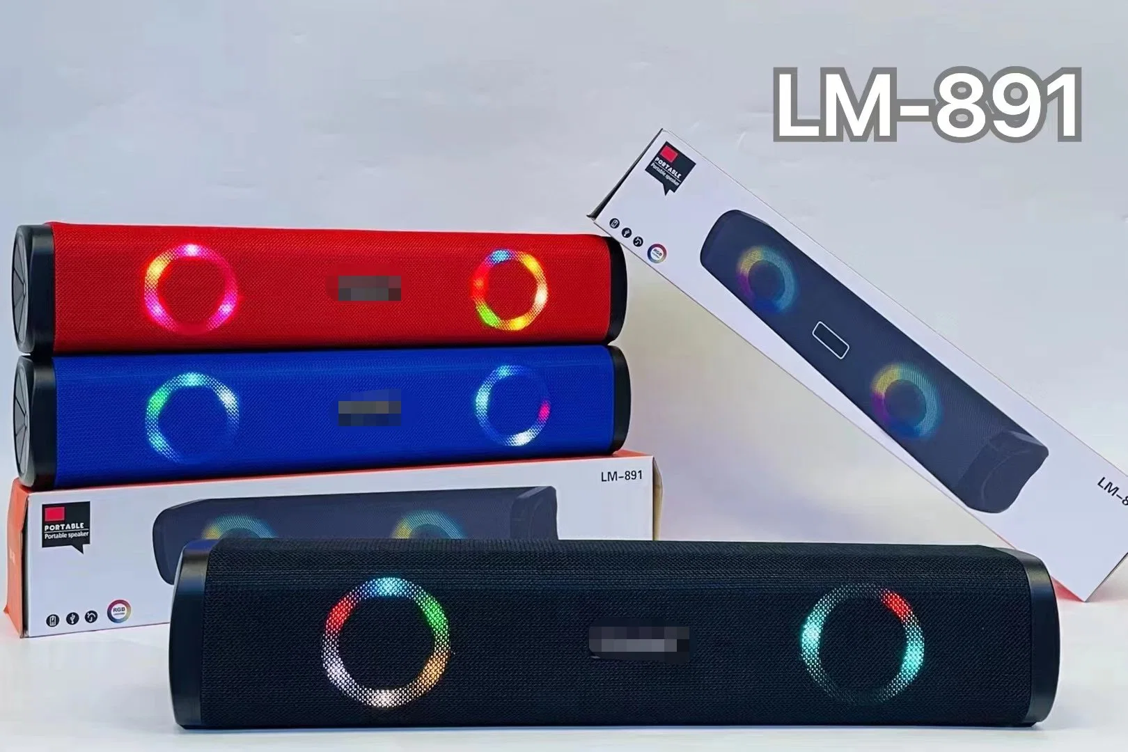 LD-LM-891 Мини портативная звуковая панель RGB ослепительные огни Беспроводная Настольный компьютер оптовой оптовой беспроводной динамик Bluetooth с двумя динамиками