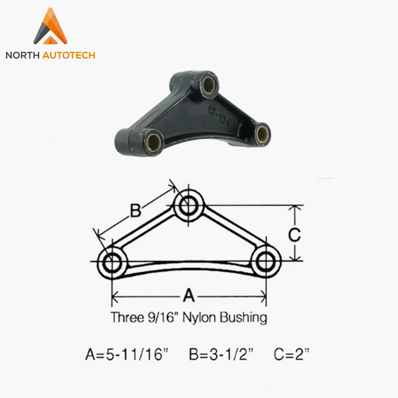 13-104 Trailer Equalizers Tandem Trailer Front Hanger Suspension Parts Double-Eye Spring Rocker Arm