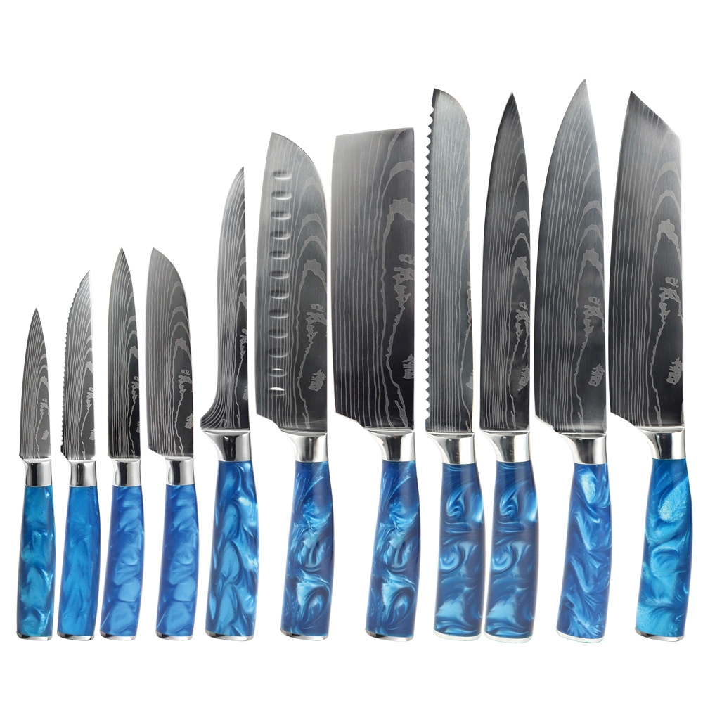 Hip-Home Damascus Pattern 5"Santoku Knife Cuchillo Professional Kitchen Knife