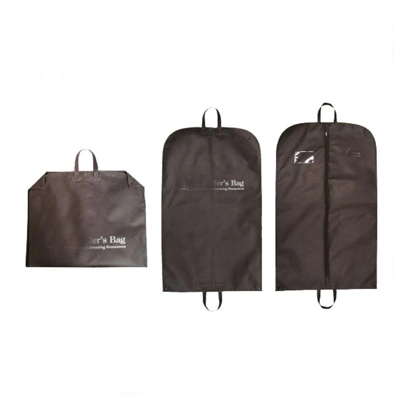 Customized Non-Woven Garment Cover Suit Bags for Dress Cover (FLS-8874)