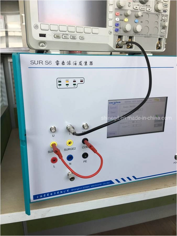 Gerador/simulador de surge EMC para testes de imunidade a sobretensão de acordo com a norma IEC 61000-4-5