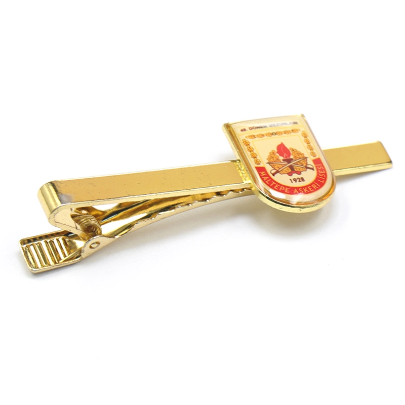 Factory Custom Made Nickel Plated Metal Alloy Mens Accessory Manufacturer Customized Brass Tie Bar Bespoke Wholesale/Supplier Simple Stripe Designed Plain Tie Clip