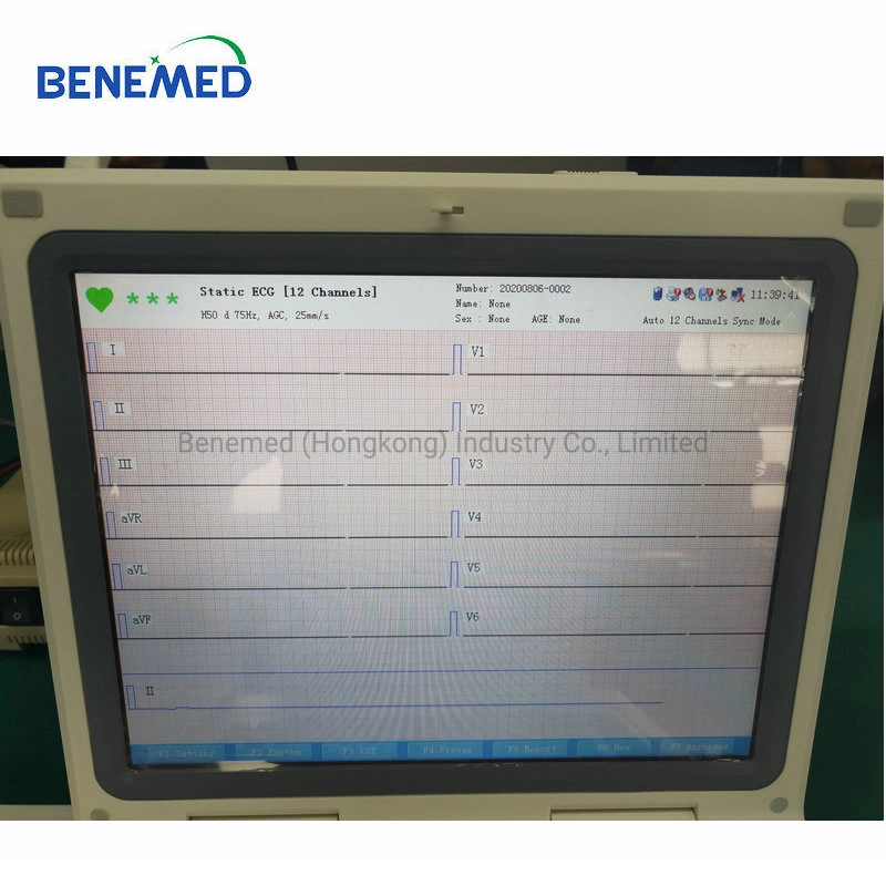 12 pulgadas en el Hospital electrocardiógrafo Digital Máquina de ECG de 12 canales