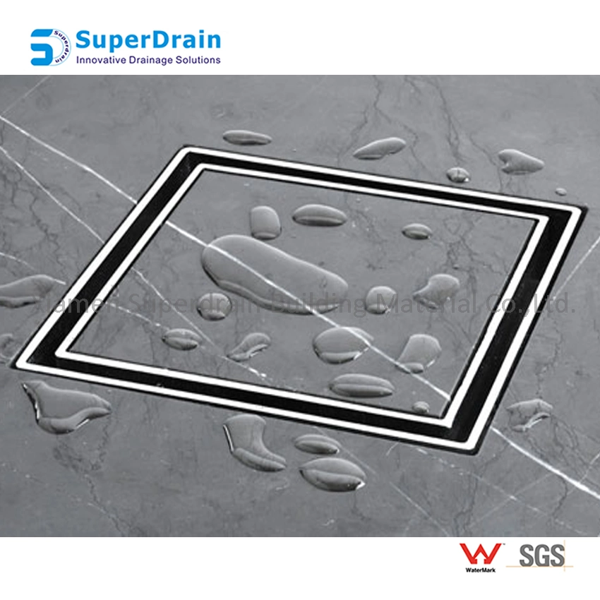 Smart SUS Square Tile Insert Floor Waste with Watermark Certificated