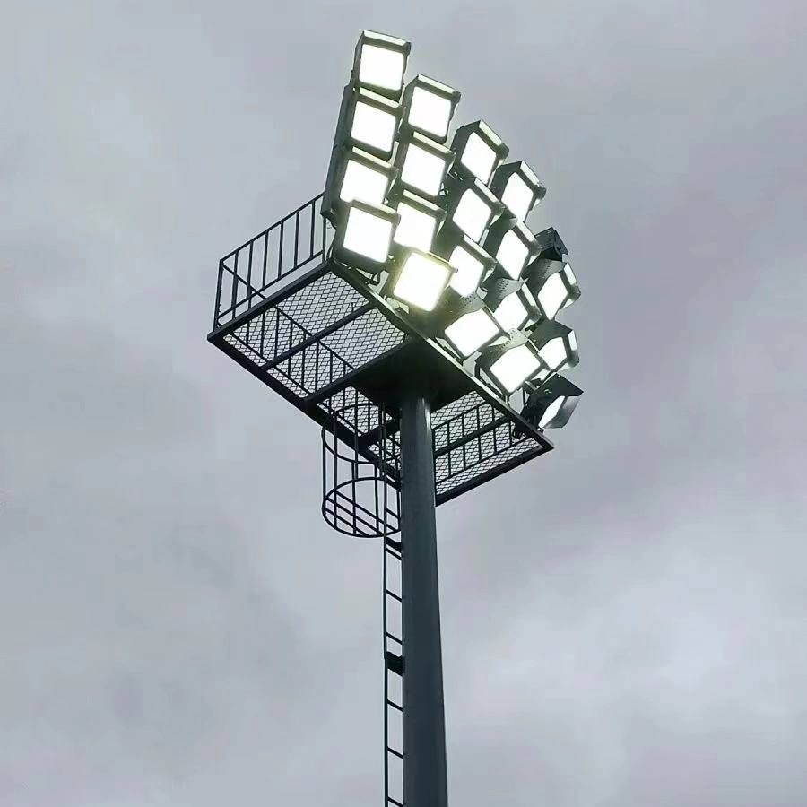 Stadionscheinwerfer/Flutlicht 15m/18m/20m/25m/30m Verzinkter Stahl/Metall/Aluminium Solar/LED-Straßenbeleuchtung/Lichtmast