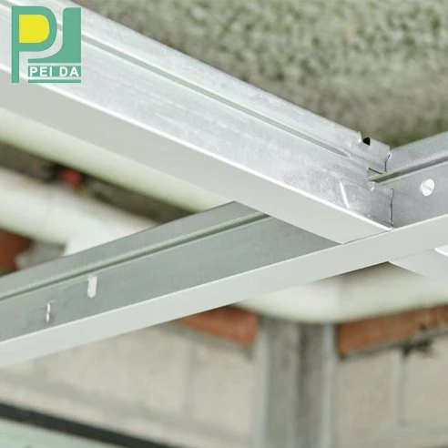 Grade galvanizado Canal do teto suspenso pladur calha principal Metal barra em T