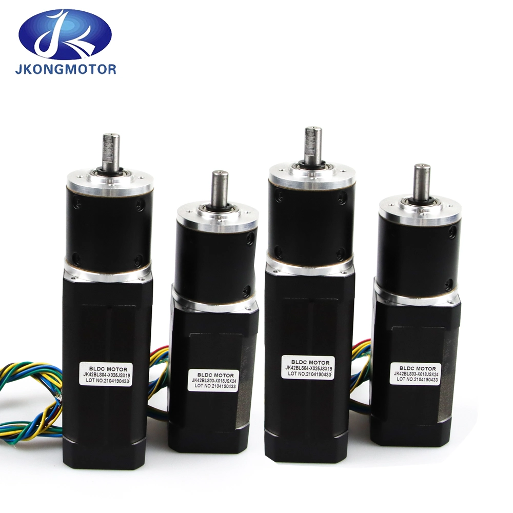 Customized NEMA 23 BLDC DC Gear Geared Motor 24 48VDC Planetary Reduction Gearbox Integrated Driver Brushless DC Motor Power 10W Upto 800W