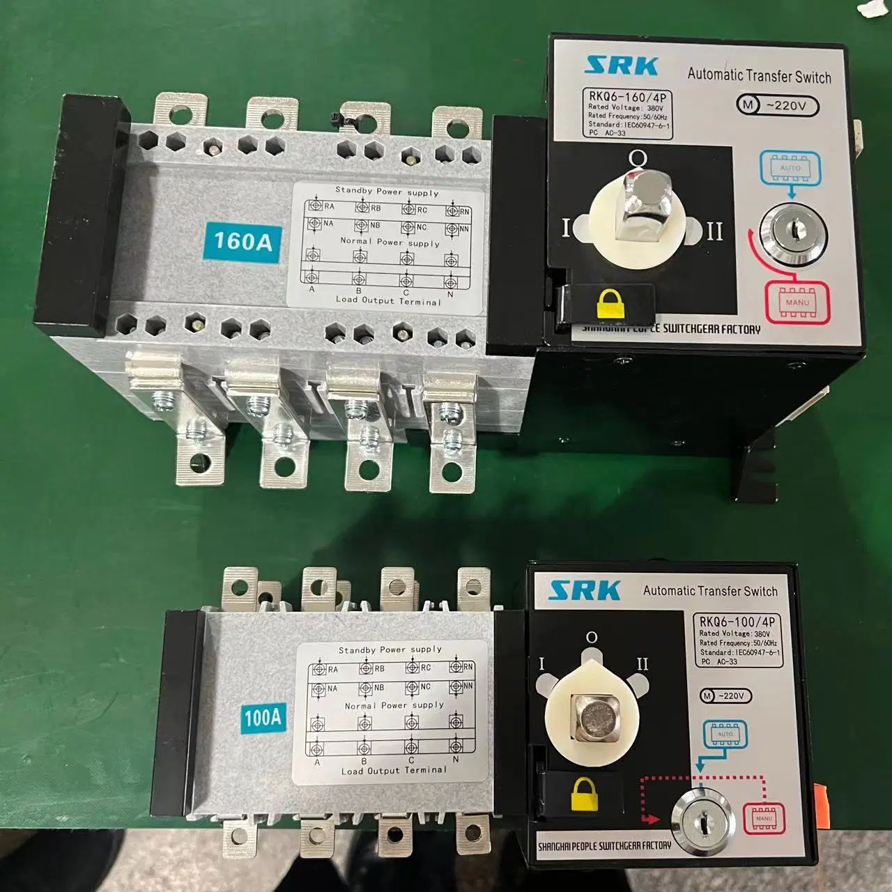 40-Year Factory 3 Pole 4 Pole Auto 100A 160A 200A 250A 300A 400A 630A 1000A Manual Transfer Switch