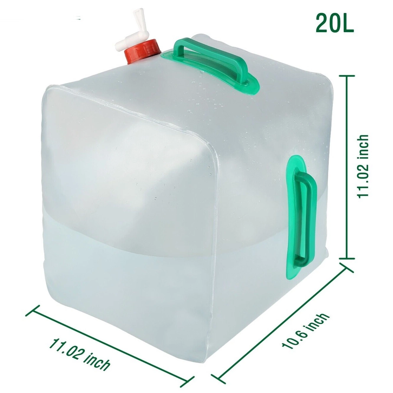 Luz recolhível peso, 10 L/ 20 L de água de PVC contêiner para piscina Camping Transportadora de Água