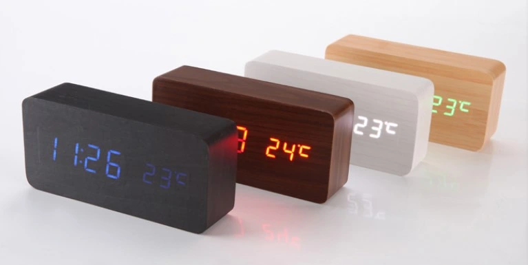 Rectangle Digital LED Wooden Clock