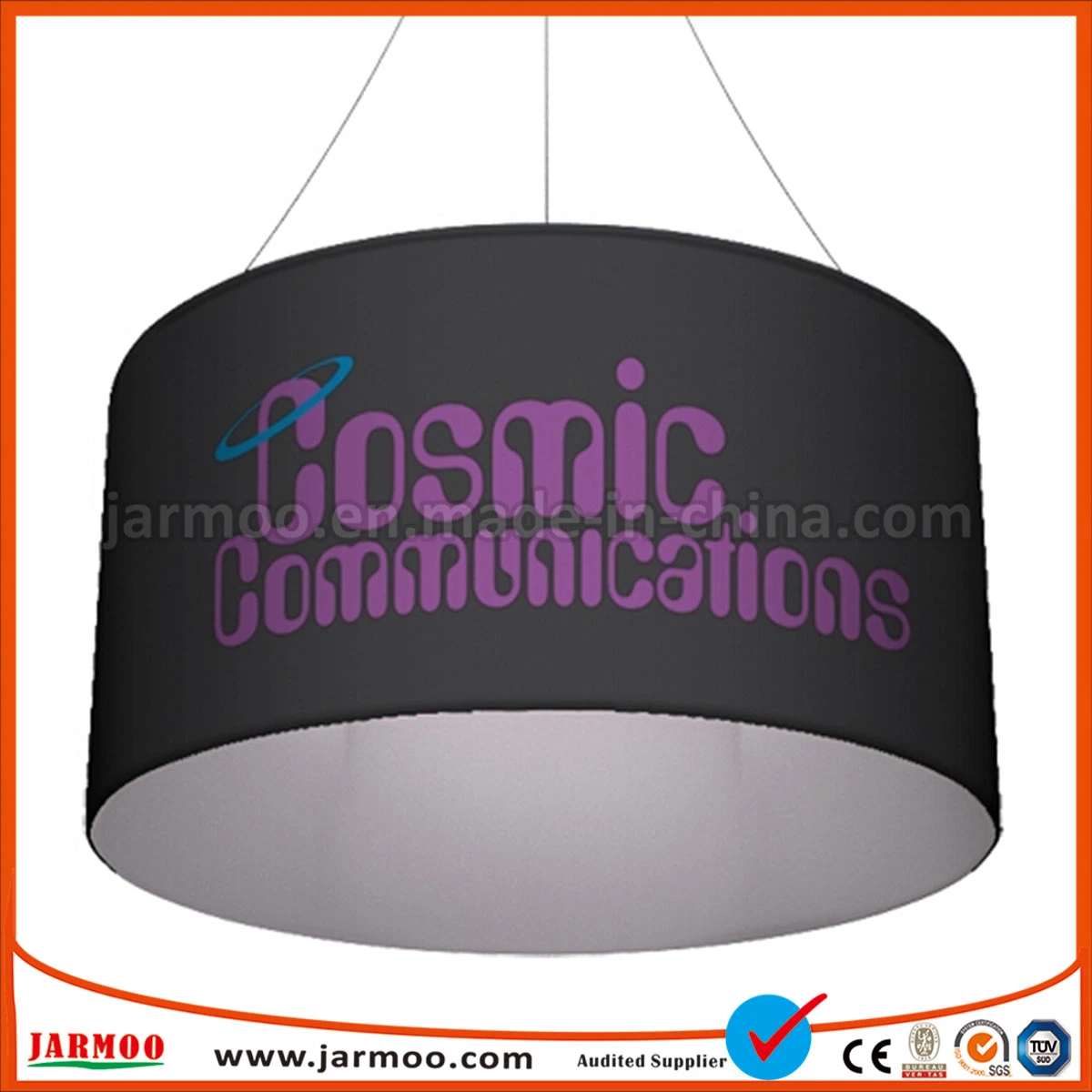 New Free Design Detachable Round Hanging Ceiling Banner Printing